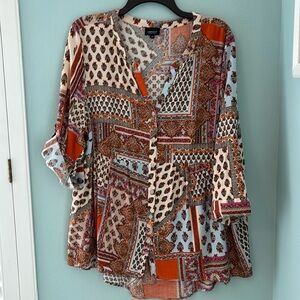 Jones and Company women’s boho high low tunic
Size 1X